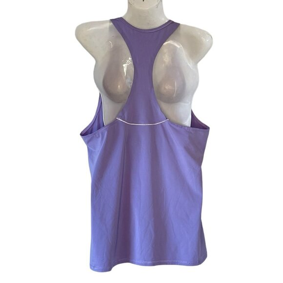 Athleta Racerback Tank Lavender with Perforated Peplum and Scoop Neck Size M - Picture 4 of 7